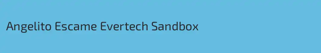 Angelito Escame Evertech Sandbox
